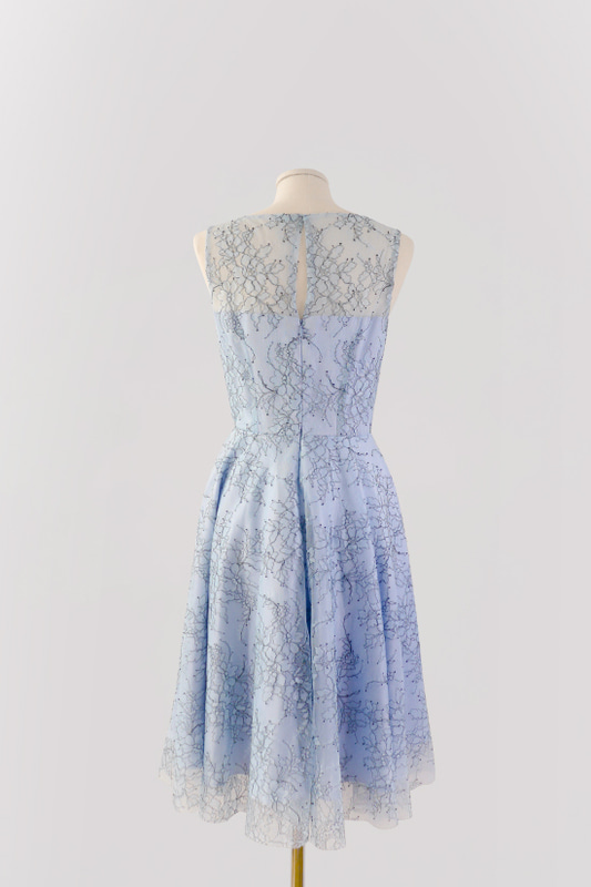 블루 코드레이스 드레스